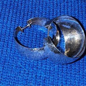 James Avery Sterling Silver Hammered Bola Hoops - RETIRED